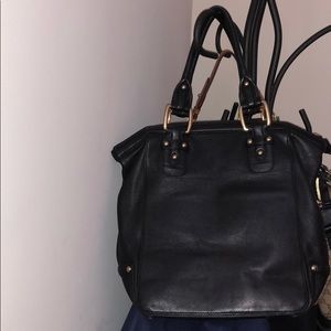 Black leather Banana Republic bag